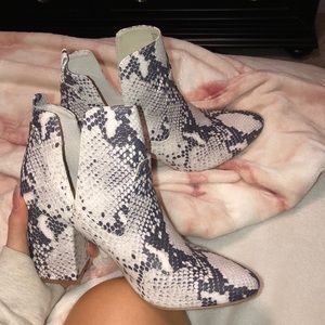 Steve Madden snake skin booties